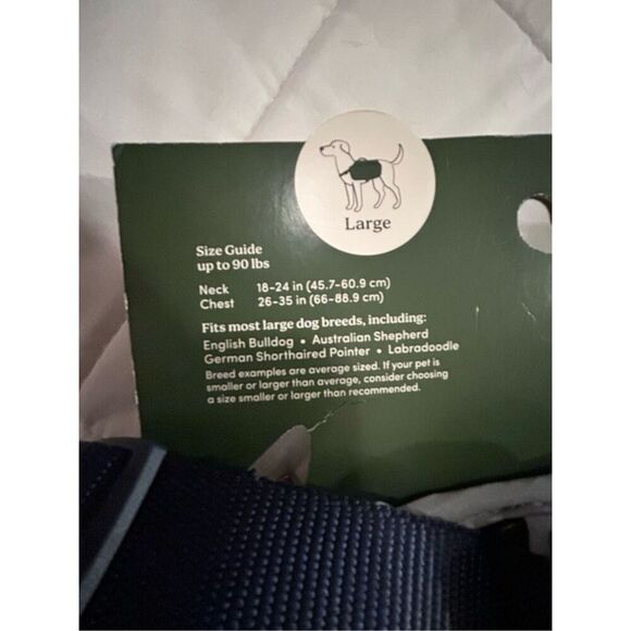 NEW Dog Backpack Harness Dark Blue The Cuddle Collab L up to 90lbs - Picture 3 of 6